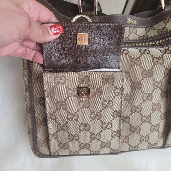GUCCI GG MONOGRAM D RING TOTE - Picture 12 of 13